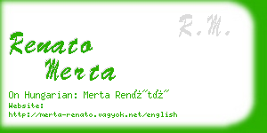 renato merta business card